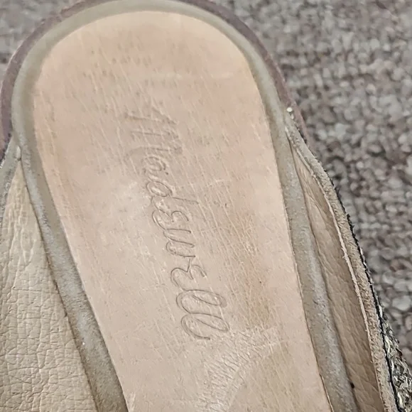Madewell Willa Loafer Mule In Gold Glitter Sz 6.5 Women's - Picture 5 of 10
